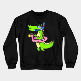 Crocodile animal motif alligator animal welfare for children Crewneck Sweatshirt